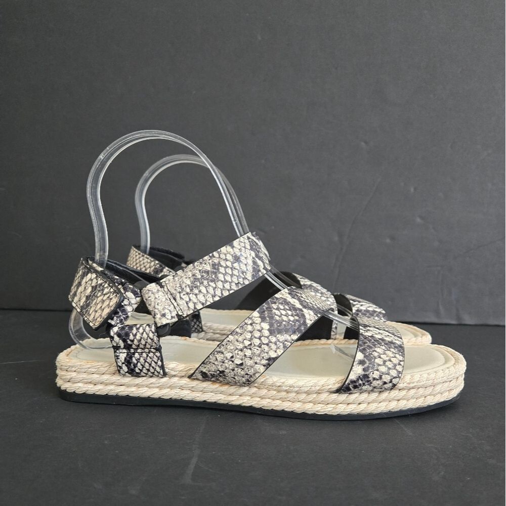 Vince Leather Espadrille Sandals Womens Size 7